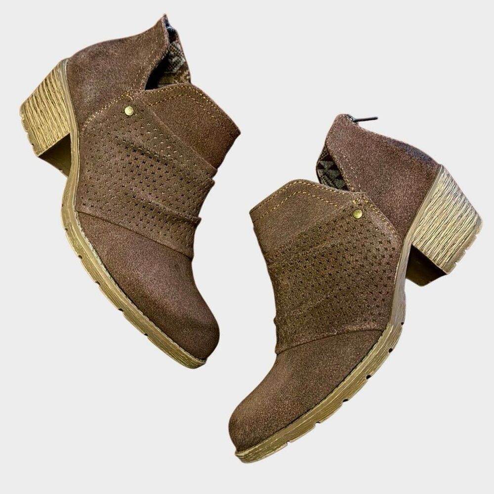 Earth Origins Brown Suede Ankle Booties Boots Women’s US 8 M
